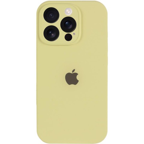 Чохол Silicone Case Full Camera Protective (AA) для Apple iPhone 13 Pro (6.1") Жовтий / Mellow Yellow