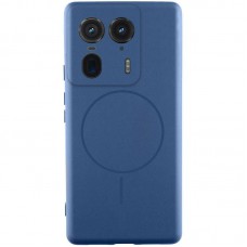Чохол Silicone Cover Lakshmi Full Camera (AA) with MagFit для Motorola Edge 50 Ultra Синій / Navy blue