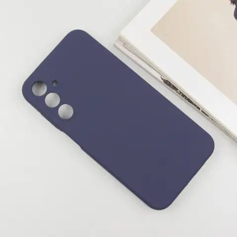 Чохол Silicone Cover Lakshmi Full Camera (AAA) для Samsung Galaxy S25 Темно-синій / Midnight blue