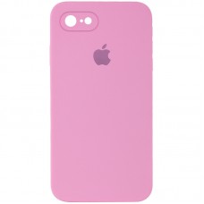 Чохол Silicone Case Square Full Camera Protective (AA) для Apple iPhone 6/6s (4.7") Рожевий / Light pink