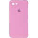 Чохол Silicone Case Square Full Camera Protective (AA) для Apple iPhone 6/6s (4.7") Рожевий / Light pink