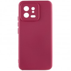 Чохол Silicone Cover Lakshmi Full Camera (A) для Xiaomi 13 Бордовий / Marsala