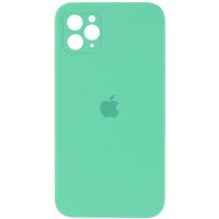 Чохол Silicone Case Square Full Camera Protective (AA) для Apple iPhone 11 Pro Max (6.5") Зелений / Spearmint
