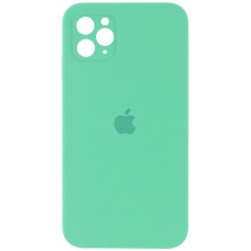 Чохол Silicone Case Square Full Camera Protective (AA) для Apple iPhone 11 Pro Max (6.5") Зелений / Spearmint