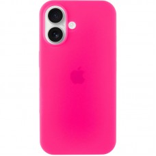 Чохол Silicone Case Full Protective (AA) для Apple iPhone 16 (6.1") Рожевий / Barbie pink