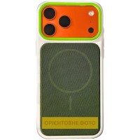 Чохол TPU TechWoven Hybrid with MagSafe для Apple iPhone 16 Pro Max (6.9") White / Green