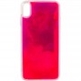 Неоновий чохол Neon Sand glow in the dark для Apple iPhone XS Max (6.5") Фіолетовий / Рожевий