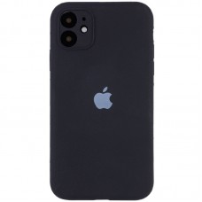 Чохол Silicone Case Full Camera Protective (AA) для Apple iPhone 12 (6.1") Чорний / Black