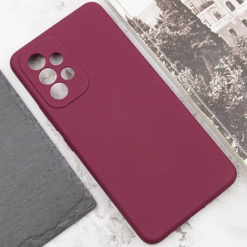 Чохол Silicone Cover Lakshmi Full Camera (AAA) для Samsung Galaxy A52 4G / A52 5G / A52s Бордовий / Plum
