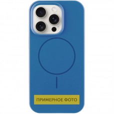 Чохол Silicone Case Full Protective (AA) NO LOGO with MagSafe для Apple iPhone 15 (6.1") Синій / Denim Blue