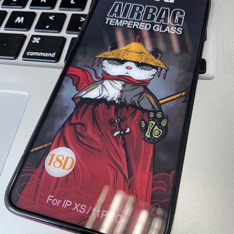 Захисне 2.5D скло Weva AirBag (тех.пак) для Apple iPhone 11 Pro / X / XS (5.8") Чорний