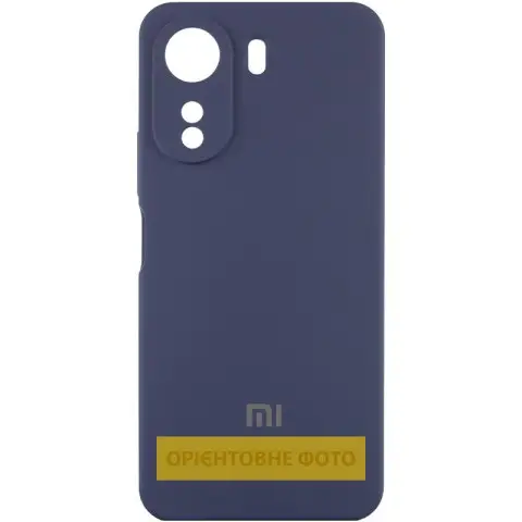 Чохол Silicone Cover Lakshmi Full Camera (AAA) with Logo для Xiaomi Redmi A5 / Poco C71 Темно-синій / Midnight blue
