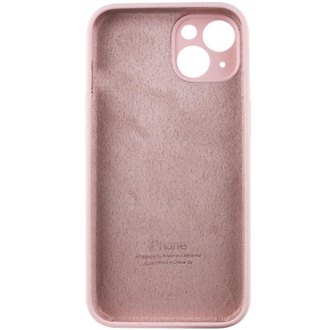 Чохол Silicone Case Full Camera Protective (AA) для Apple iPhone 13 (6.1") Рожевий / Chalk Pink