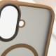 TPU+PC чохол Metal Buttons with MagSafe для Apple iPhone 16 (6.1") Золотий