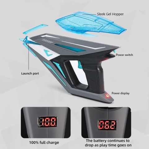 Пістолет на гідрогелевих кульках (орбізах) Gel Energy Space 001 Grey