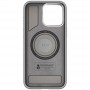 Чохол PC+Leather SGP with MagSafe для Apple iPhone 16 Pro Max (6.9") Grey