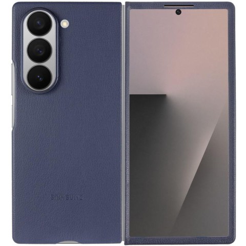 Шкіряний чохол Leather Case (AAA) для Samsung Galaxy Z Fold6 Navy