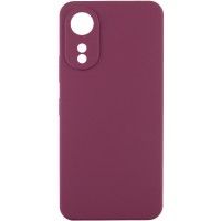 Чохол Silicone Cover Lakshmi Full Camera (AAA) для Oppo A78 4G Бордовий / Plum
