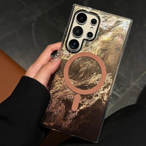 Чохол TPU Shiny Mountain (MagFit) для Samsung Galaxy S25 Ultra Chocolate