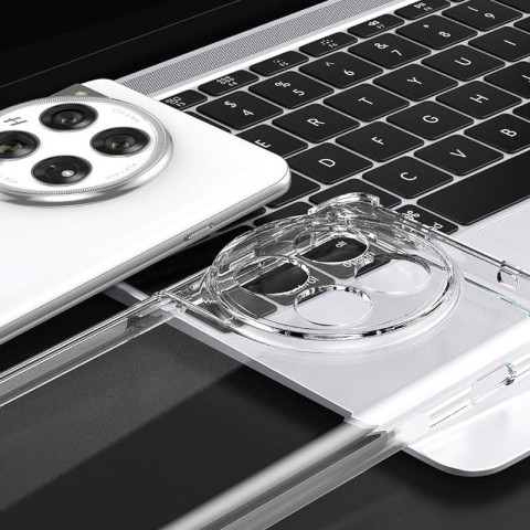 TPU чохол GETMAN Ease logo посилені кути Full Camera для OnePlus 12 Безбарвний (прозорий)