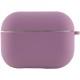Силіконовий футляр з мікрофіброю для навушників Airpods Pro Ліловий / Lilac Pride