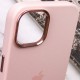 Чохол Silicone Case Metal Buttons (AA) для Apple iPhone 14 (6.1") Рожевий / Chalk Pink