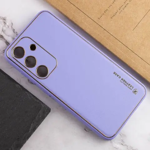 Шкіряний чохол Xshield для Samsung Galaxy S23 Бузковий / Dasheen