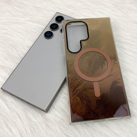 Чохол TPU Shiny Mountain (MagFit) для Samsung Galaxy S25 Ultra Chocolate