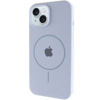 Чохол Silicone Case Full Protective (AA) with MagSafe для Apple iPhone 15 Plus (6.7") Блакитний / Lilac Blue
