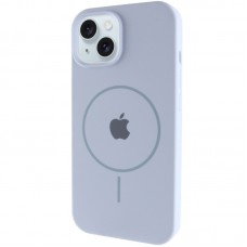Чохол Silicone Case Full Protective (AA) with MagSafe для Apple iPhone 15 Plus (6.7") Блакитний / Lilac Blue