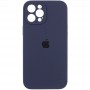 Чохол Silicone Case Full Camera Protective (AA) для Apple iPhone 12 Pro Max (6.7") Темно-синій / Midnight blue