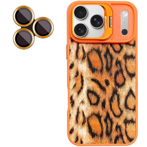Чохол TPU+PC Wild Leopard with MagSafe and Lens для Apple iPhone 17 Pro (6.3") Orange