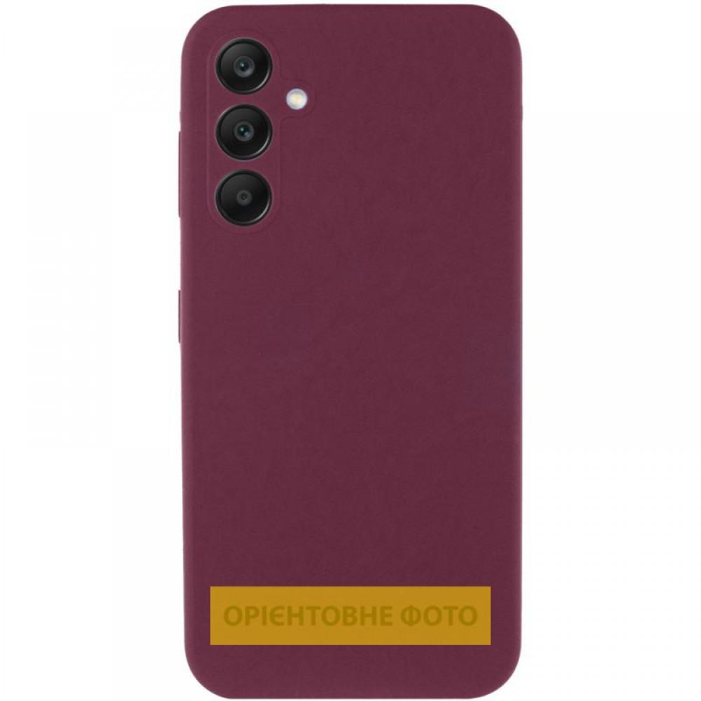 Чохол Silicone Cover Lakshmi Full Camera (AAA) для Xiaomi Redmi 15 (EU) Бордовий / Plum