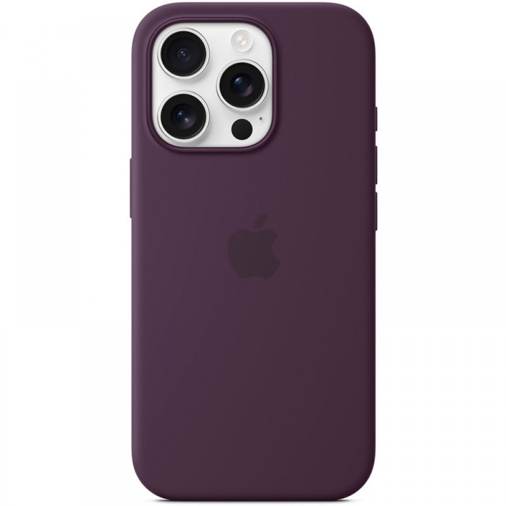Чохол Silicone case (AAA) with Magsafe and Animation (button) для Apple iPhone 16 Pro Max (6.9") Plum