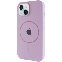 Чохол Silicone Case Full Protective (AA) with MagSafe для Apple iPhone 15 Plus (6.7") Бузковий / Lilac