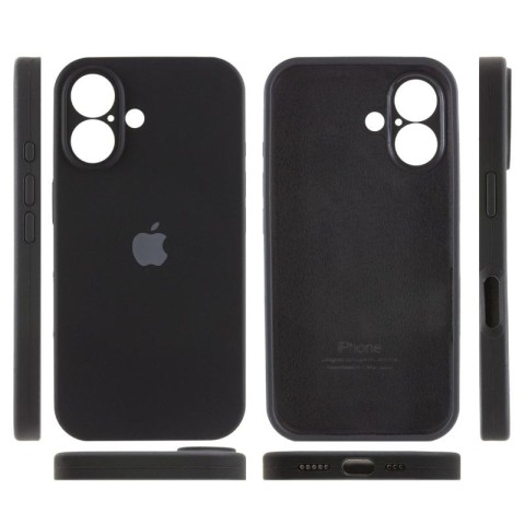 Чохол Silicone Case Full Camera Protective (AA) для Apple iPhone 16 Plus (6.7") Чорний / Black