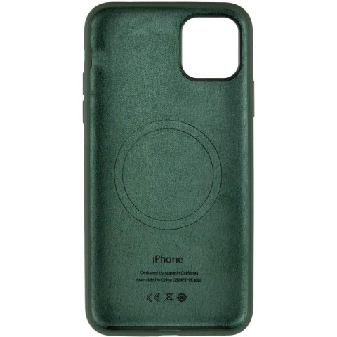 Чохол Silicone Case Full Protective (AA) with MagSafe для Apple iPhone 11 Pro Max (6.5") Зелений / Cyprus Green