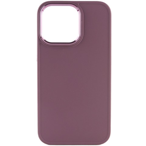 TPU чохол Bonbon Metal Style для Apple iPhone 13 Pro Max (6.7") Бордовий / Plum