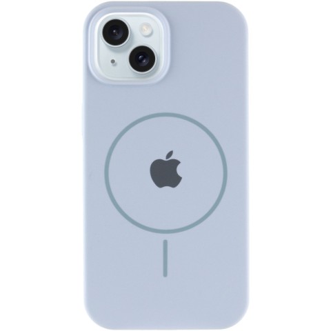 Чохол Silicone Case Full Protective (AA) with MagSafe для Apple iPhone 15 Plus (6.7") Блакитний / Lilac Blue
