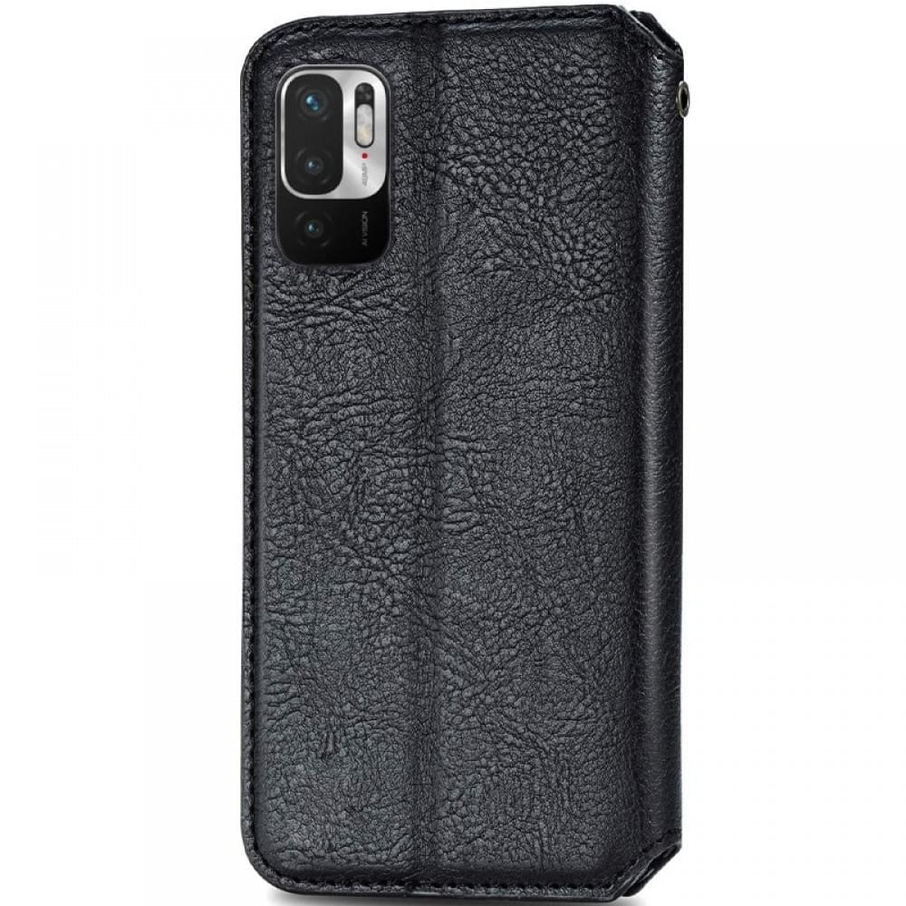 Шкіряний чохол-книжка GETMAN Cubic (PU) для Xiaomi Redmi Note 10 5G / Poco M3 Pro Чорний