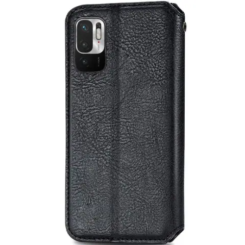 Шкіряний чохол-книжка GETMAN Cubic (PU) для Xiaomi Redmi Note 10 5G / Poco M3 Pro Чорний