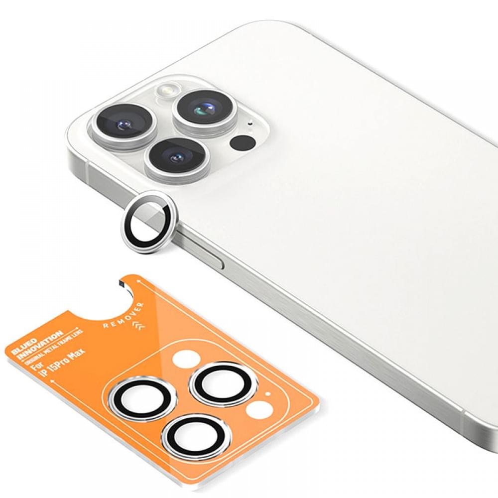 Защитное стекло BlueO Metal на камеру для Apple iPhone 16 Pro / 16 Pro Max / 15 Pro / 15 Pro Max