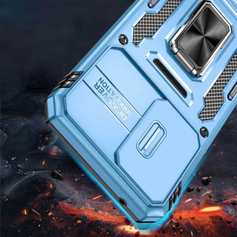 Ударостійкий чохол Camshield Army Ring для Samsung Galaxy A35 / A55 Блакитний / Light Blue