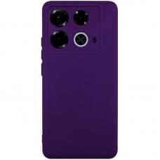 Чохол TPU GETMAN Liquid Silk Full Camera для Infinix Note 40 4G Темно фіолетовий / Dark Purple