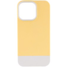 Чохол TPU+PC Bichromatic для Apple iPhone 13 Pro (6.1") Creamy-yellow / White