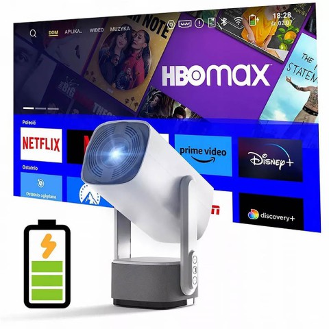 Проектор 4k Android K2 with battery 5200 mAh White