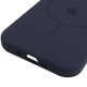Чохол Silicone Case Full Protective (AA) V2 with MagSafe для Apple iPhone 17 Air (6.5") Темно-синій / Midnight blue