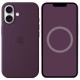 Чохол Silicone case (AAA) with Magsafe and Animation (button) для Apple iPhone 16 (6.1") Plum
