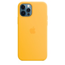 Чохол Silicone case (AAA) with Magsafe для Apple iPhone 12 Pro Max (6.7") Жовтий / Sunflower