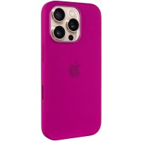 Чохол Silicone case (AAA) with Magsafe and Animation (button) для Apple iPhone 16 Pro (6.3") Fuchsia